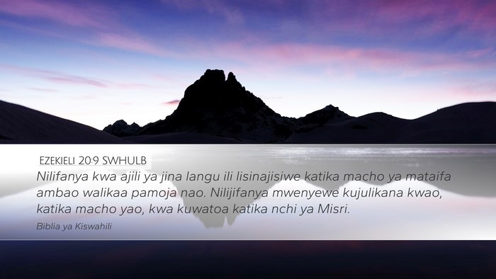 Ezekieli 20:9 SWHULB Bible Verse Image