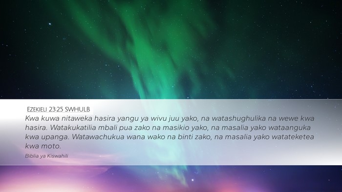 Ezekieli 23:25 SWHULB Bible Verse Image