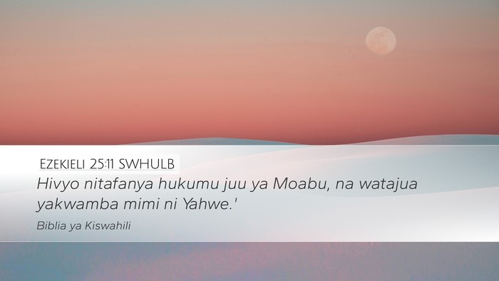 Ezekieli 25:11 SWHULB Bible Verse Image