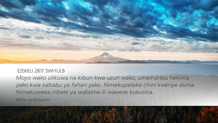 Ezekieli 28:17 SWHULB Bible Verse Image