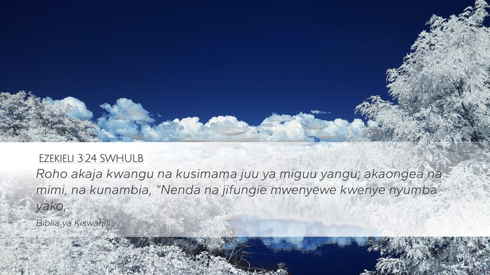 Ezekieli 3:24 SWHULB Bible Verse Image