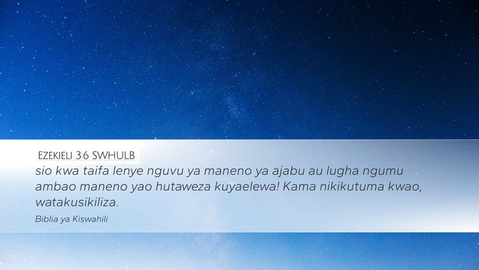 Ezekieli 3:6 SWHULB Bible Verse Image
