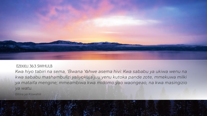 Ezekieli 36:3 SWHULB Bible Verse Image