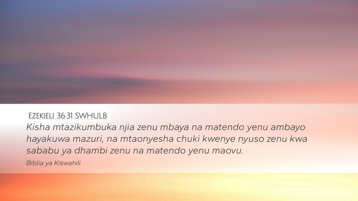 Ezekieli 36:31 SWHULB Bible Verse Image