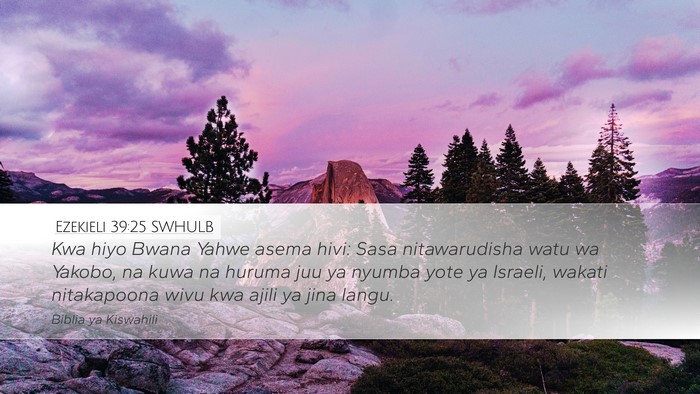Ezekieli 39:25 SWHULB Bible Verse Image
