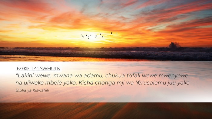 Ezekieli 4:1 SWHULB Desktop Wallpaper - “Lakini wewe, mwana wa adamu, chukua tofali - Desktop Bible Verse Wallpaper