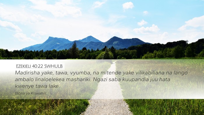 Ezekieli 40:22 SWHULB Bible Verse Image