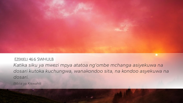 Ezekieli 46:6 SWHULB Bible Verse Image