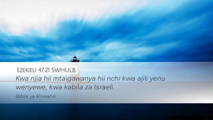 Ezekieli 47:21 SWHULB Bible Verse Image