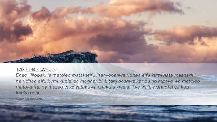 Ezekieli 48:18 SWHULB Bible Verse Image