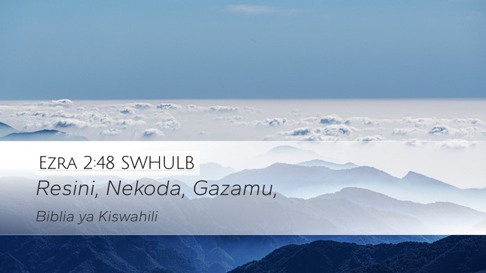 Ezra 2:48 SWHULB Desktop Wallpaper - Resini, Nekoda, - Desktop Bible Verse Wallpaper