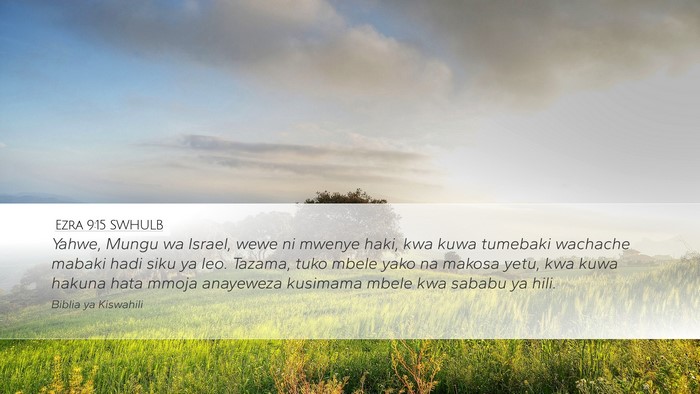 Ezra 9:15 SWHULB Bible Verse Image