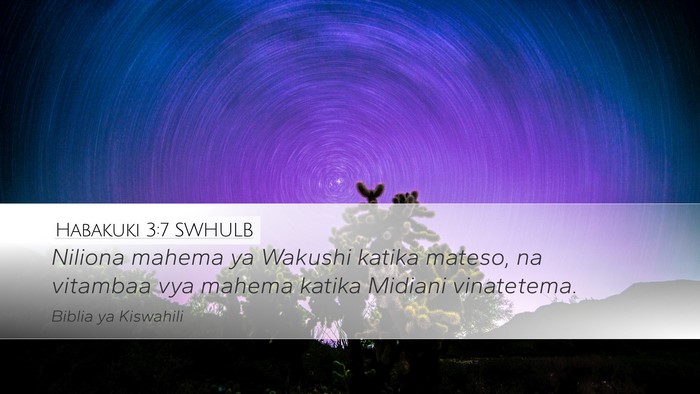 Habakuki 3:7 SWHULB Bible Verse Image