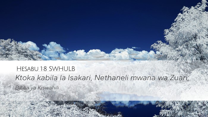 Hesabu 1:8 SWHULB Bible Verse Image