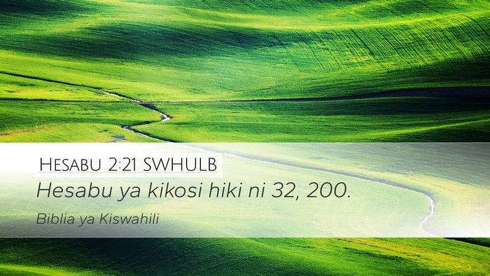 Hesabu 2:21 SWHULB Desktop Wallpaper - Hesabu ya kikosi hiki ni 32, - Desktop Bible Verse Wallpaper