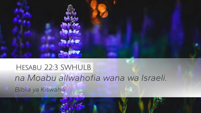 Hesabu 22:3 SWHULB Bible Verse Image