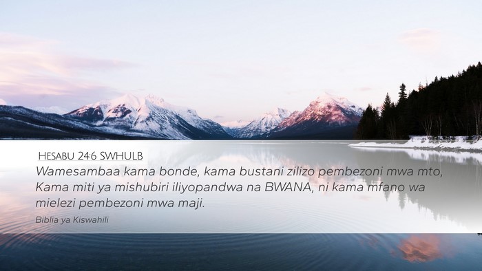 Hesabu 24:6 SWHULB Bible Verse Image