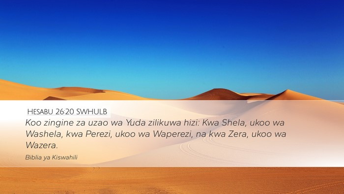 Hesabu 26:20 SWHULB Bible Verse Image