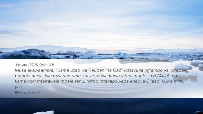Hesabu 32:29 SWHULB Bible Verse Image
