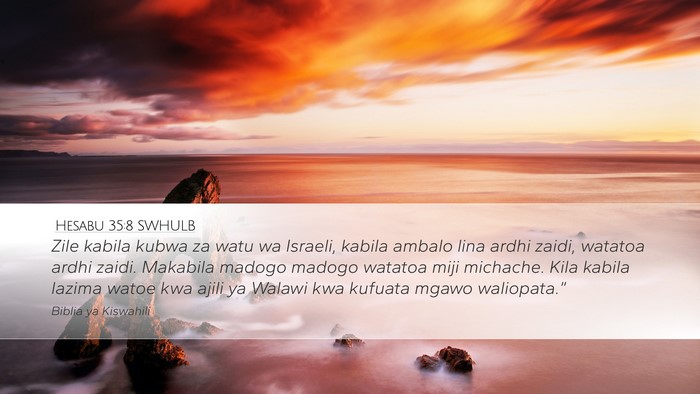 Hesabu 35:8 SWHULB Desktop Wallpaper - Zile kabila kubwa za watu wa Israeli, kabila - Desktop Bible Verse Wallpaper