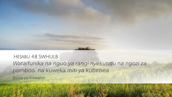 Hesabu 4:8 SWHULB Bible Verse Image