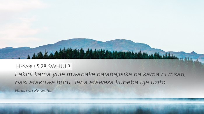 Hesabu 5:28 SWHULB Desktop Wallpaper - Lakini kama yule mwanake hajanajisika na kama ni - Desktop Bible Verse Wallpaper