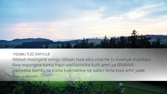 Hesabu 9:20 SWHULB Bible Verse Image