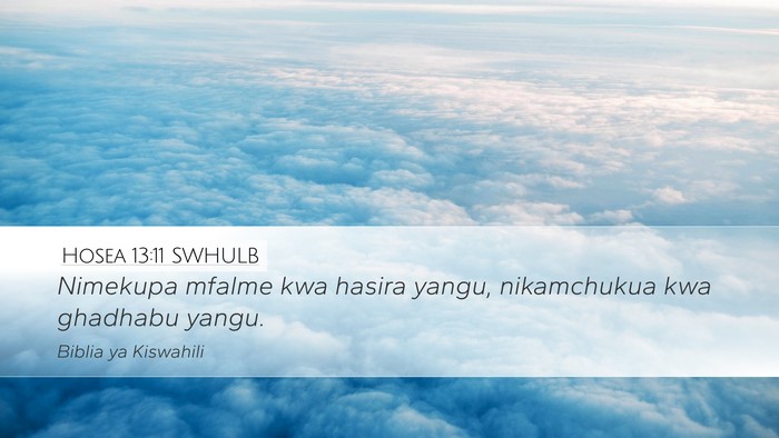 Hosea 13:11 SWHULB Bible Verse Image