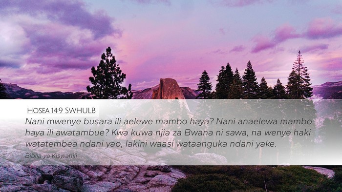 Hosea 14:9 SWHULB Bible Verse Image