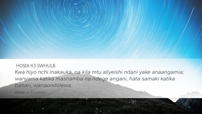 Hosea 4:3 SWHULB Bible Verse Image