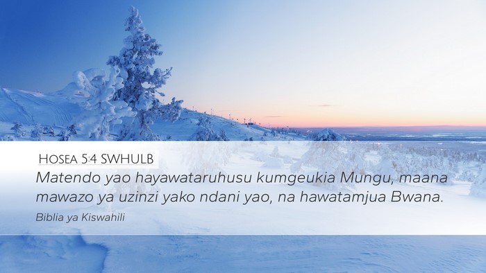 Hosea 5:4 SWHULB Bible Verse Image