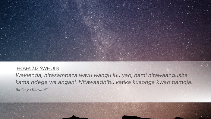 Hosea 7:12 SWHULB Bible Verse Image