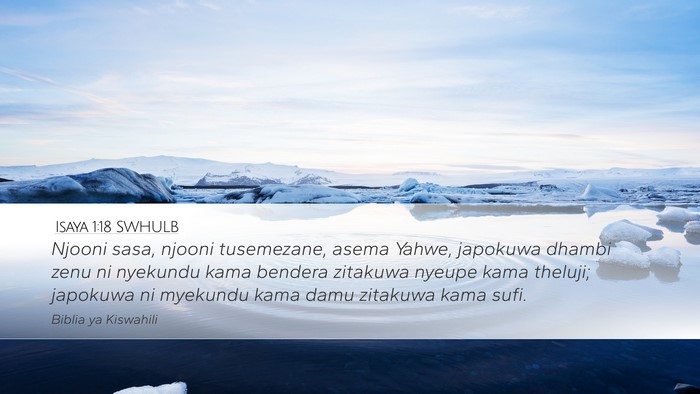 Isaya 1:18 SWHULB Bible Verse Image