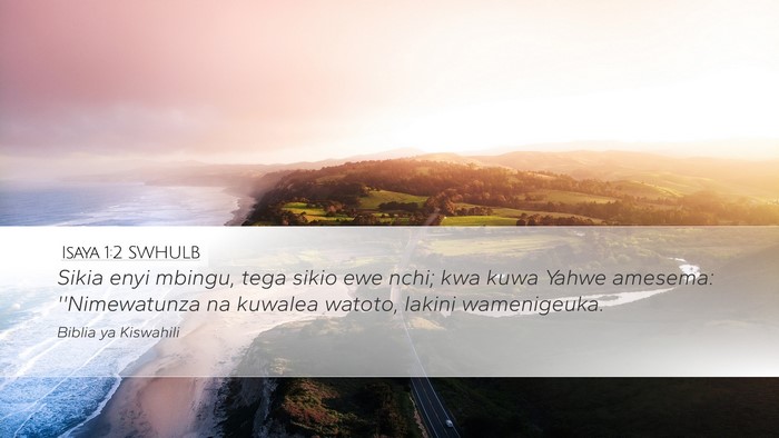 Isaya 1:2 SWHULB Bible Verse Image