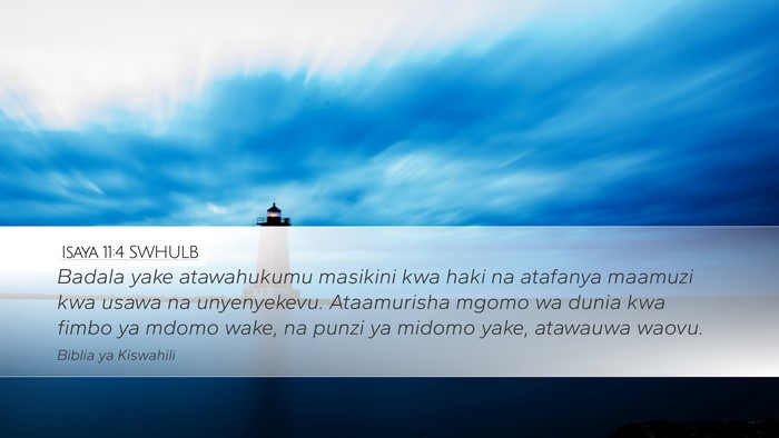Isaya 11:4 SWHULB Bible Verse Image