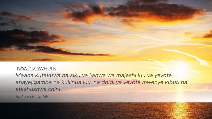 Isaya 2:12 SWHULB Bible Verse Image