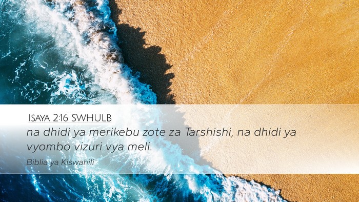 Isaya 2:16 SWHULB Bible Verse Image