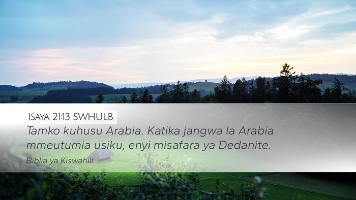 Isaya 21:13 SWHULB Bible Verse Image