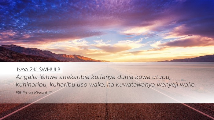 Isaya 24:1 SWHULB Bible Verse Image