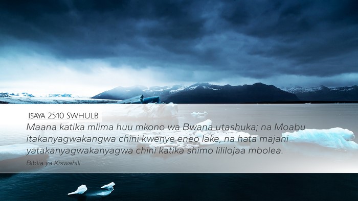 Isaya 25:10 SWHULB Bible Verse Image