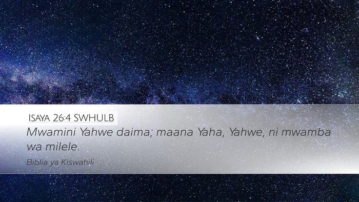 Isaya 26:4 SWHULB Bible Verse Image