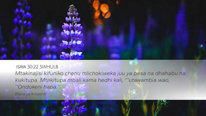 Isaya 30:22 SWHULB Bible Verse Image