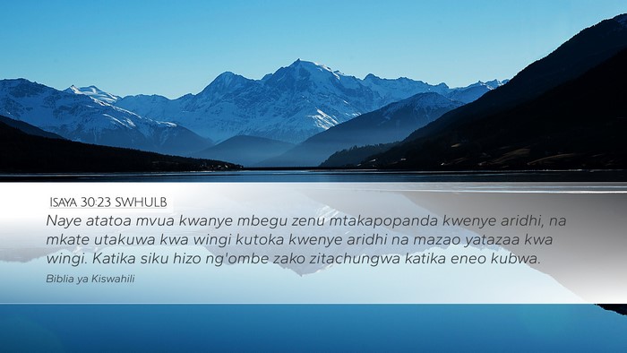 Isaya 30:23 SWHULB Bible Verse Image