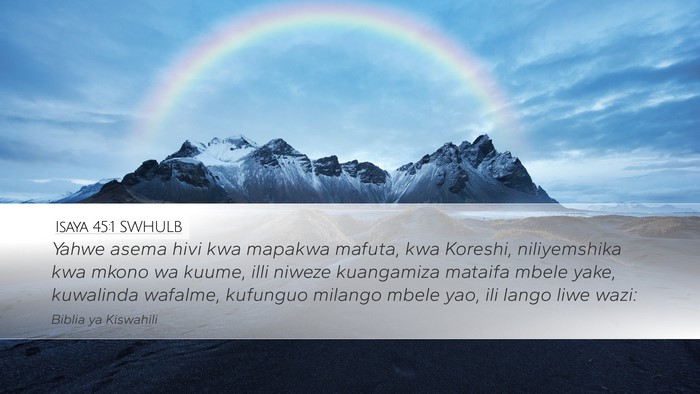 Isaya 45:1 SWHULB Bible Verse Image
