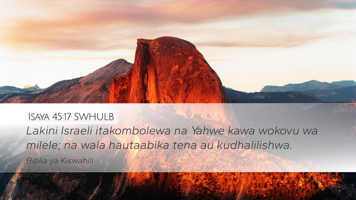 Isaya 45:17 SWHULB Bible Verse Image