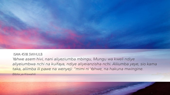 Isaya 45:18 SWHULB Bible Verse Image