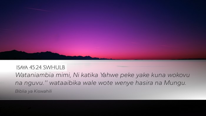 Isaya 45:24 SWHULB Bible Verse Image
