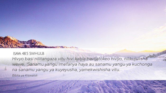 Isaya 48:5 SWHULB Bible Verse Image