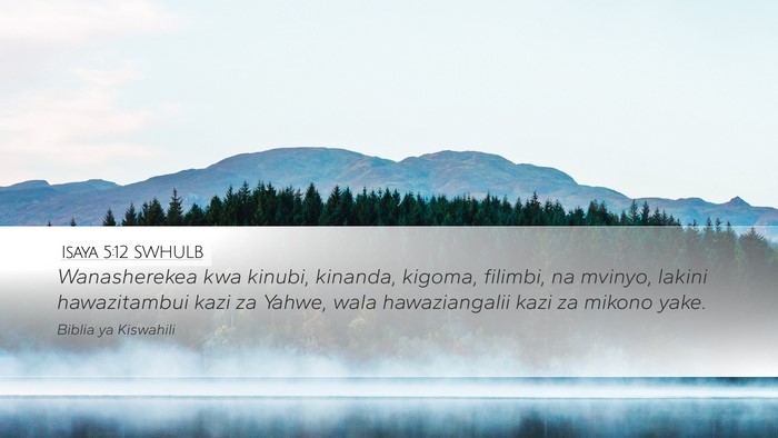 Isaya 5:12 SWHULB Bible Verse Image