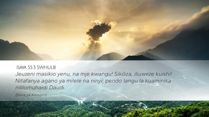 Isaya 55:3 SWHULB Bible Verse Image